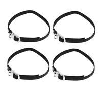 Holibanna Sangles de Pédale de Vélo pour Vélo de Route et VTT Accessoires de Cyclisme 4pcs en Nylon Noir Boucle Résistantes à l'usure, Réduisent la Fatigue Pied