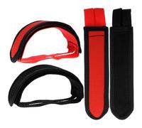 Holibanna Sangles de Pédales de Vélo Design Ajustable et Flexible Lot de 4 en Nylon Noir et Rouge Fixation Maintien Lors Pratique Vélo