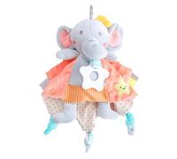 Holibanna Serviette Apaisante Bébé Éléphant Doux En Coton Bio, Jouet D’éveil Multifonction Pour Nouveau-né, Accompagné Doudou Coloré Pour Berceau Et Poussette, Lot Unique