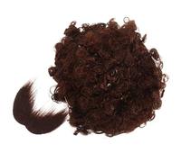 Holibanna Set Perruque Afro et Fausses Moustaches Marron pour Homme Accessoire Déguisement Pirate Réaliste Perruque Festival et Fête Cosplay Matériaux Confortables et Réutilisables
