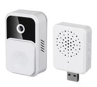 Holibanna Sonnette Vidéo Carillon Cloche Caméra De Sonnette Sans Fil Pour Le Bureau Sonnette Wifi Caméra De Sonnette Sans Fil Pour La Maison Sonnette Intelligente Blanche Plastique