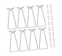 Holibanna Support Arrière pour Cadre Photo en Fer Poli Argenté Petit Format Lot de 8 Set de Supports 16 Vis Stabilité Triangulaire pour Décoration Intérieure et Présentation Photo