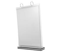 Holibanna Support de Menu de Table Vertical Acrylique Transparent Présentoir Double Face Pivotant Portable Organisateur de Bureau pour Affichage Publicitaire Installation Facile sans Outils