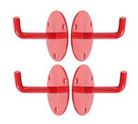 Holibanna Support Mural pour Extincteur Co2 2-9 Kg Crochet Métallique Rouge Lot de 4 Pièces Compatible la Cuisine Professionnelle et Équipement de Lutte L’Incendie Installation Facile