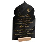 Holibanna Tableau Acrylique Faire La Fête Guirlande Porte Toppers Décoration De Table Ornements Vaisselle Souple Gonflable Signe De Cuisine Bannières Décor avec Couvercle Présent Bois Black