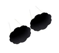 Holibanna Tableaux Noirs D'affichage en Bois Double Face de Nuage Cordon Suspendu 2 Pièces pour Décoration et Écriture Créative