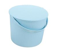 Holibanna Tabouret de Rangement Multifonctionnel en Plastique Couvercle Bac à Linge Design Moderne Portable Salle de Bains Stockage à