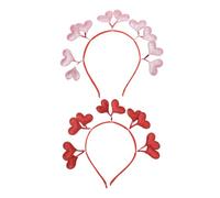 Holibanna -tête Tendance En Forme De Cœur À Paillettes Pour Femme 2 Pièces Pour Décorations De Fête De Mariage De Saint-valentin
