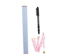 Holibanna Toise Suspendue pour Garçon et Filles Motif Dessin Animé Bleu Clair Toile Inodore Solide Décoration Chambre Maternelle Ensemble Complet Ruban de Mesure et Marqueur