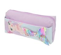 Holibanna Trousse à Crayons Petite avec Sequins Étui à Stylos Portable Oxford Trousse Maquillage Double pour Élèves Motif Sirène