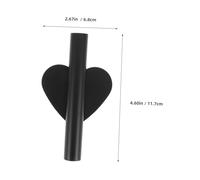 Holibanna Vase Mural Cœur Noir Support Plante Suspendu sans Perçage Tube Petit Format pour Fleurs Séchées Décoration Murale Compacte pour Salon et Chambre