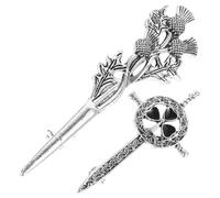 Holibanna Vintage Argentée en Alliage, Lot de 2Pcs Design Créatif et Résistant Décoloration, Épingle Décorative pour Femme Élégante et Polyvalente