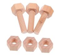 Holibanna Vis et Écrous Bois pour Tout Petits Éducatif Robuste pour Développer Limagination Pensée Jeu Interactif Parent Garçon Fille Bois
