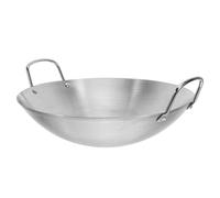 Holibanna Wok Acier Inoxydable à Fond Rond Poêle Cuisine Capacité Unique pour Crêpes et Petit-Déjeuner Destiné aux Cuisiniers Amateurs