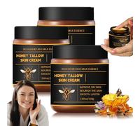 HOLICOW Tallow Honey Balm - Organic Grass-Fed Beef Tallow Balm, W/ 100% Grass Fed Beef Tallow & Raw Honey, Natural Ingredients, Nourishes and Repairs Dry Skin, Holicow Beef Tallow for All Skin (3)