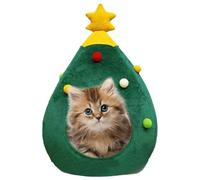 Holiday Animal Shelter - Plush Fleece Portable Cave, Sleeping Hideaway | Comfortable Thick Padding with Easy Care Fabric, Perfect Indoor Nest for Dogs, Rabbits, and Other Small Creatures