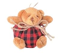 Holiday Bear Ornament - 4 inch Animal Doll, Beer-Inspired Hanging Decor, Cute Plush Charm, Adds Festive Cheer, Christmas Tree Accessory, Home Display for Children Friends Enthusiasts