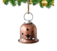 Holiday Bell Ornament - Metal Christmas Decor for Festive Display | Copper Hollow Design with Hanging Loop, Elegant Tree Decoration for Home School Cafe Mall Wedding Party Celebration