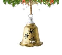 Holiday Bell Ornament - Metal Christmas Decor for Festive Display | Copper Hollow Design with Hanging Loop, Elegant Tree Decoration for Home School Cafe Mall Wedding Party Celebration