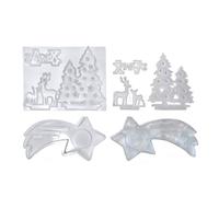 Holiday Casting Moulds - Durable Silicone Kit, Soft Nonstick Design | Versatile Pattern Variety With, Creative Tea Light Holder Craft for Plaster Wax Aromatherapy Handmade Decorations Se