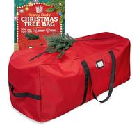 Holiday Cheer Sac de rangement pour sapin de Noël - Sac de rangement robuste pour sapin de Noël artificiel jusqu'à 2,7 m de haut, imperméable avec poignées durables et fermeture éclair - Sac de