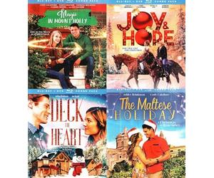 Holiday Christmas Romance 4-Pack Collection [Blu-ray + DVD Combo] Magic in Mount Holly / Joy & Hope / Deck the Heart / The Maltese Holiday [8-Disc]