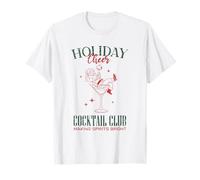 Holiday Cocktail Club Santa Relaxing Martini Christmas Humour T-Shirt