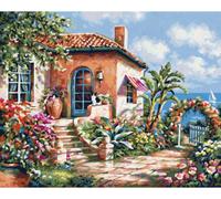 Schipper Peinture par numéros – Maison de Vacances en Bord de mer – Adultes, acryliques – 24 x 30 cm