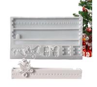 Holiday Countdown Calendrier Moule en silicone de Noël pour chocolat 25 jours - Fabrication festive Bougie, plâtre, savon, école d'art, fête de famille, adultes, amateurs d'enfants