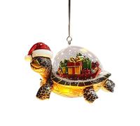 Holiday Décor - Coastal Turtle Ornament | 2D Acrylic Design with Festive Santa Hat & Vibrant Detailing for Bedroom, Living Room, Door, Wall Design and Indoor Spaces