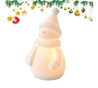 Holiday Decorations | Lighted Christmas Snowman Figurines | Christmas Snowman Table Decoration with Light for Living Room Birthday Holiday Offices Home Party Apartment