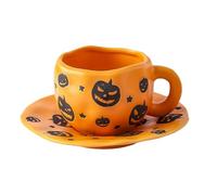 Holiday Drinkware | Halloween Mug, 320ml Ceramic Irregular Drinking Cups | Halloween Wine Milk Beer Juice Tea Collectors Students Teachers Living Room Office Restaurant Hotel Study Fall Gatherings