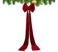 Holiday Giant Bow, Staircase Holiday Decoration, Pre Tied Large Reusable Ornament, Elegant Christmas Tree Bow Decoration for Indoor Home, Door Front, Fence, Backdrop, Fall