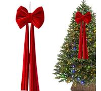 Holiday Giant Bow, Staircase Holiday Decoration, Pre Tied Large Reusable Ornament, Elegant Christmas Tree Bow Decoration for Indoor Home, Door Front, Fence, Backdrop, Fall