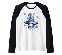 Holiday GNOME for Christmas Matching Family Cute Snowflake Manche Raglan
