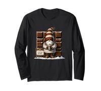 Holiday GNOME for Men and Boys Love Chocolate and Hot Cocoa Manche Longue