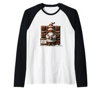 Holiday GNOME for Men and Boys Love Chocolate and Hot Cocoa Manche Raglan