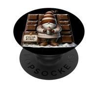 Holiday GNOME for Men and Boys Love Chocolate and Hot Cocoa PopSockets PopGrip Adhésif