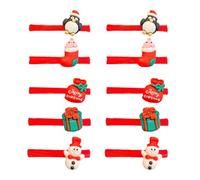 Holiday Hair Accessories, 10 Pcs Cute Christmas Hair Ties, Soft Rubber Elastics for Bun, Braid, Volleyball, Cheer, Gymnastics, Ballet, Shower, Beach, School, & Party