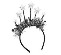 Holiday Headband - Glitter Star Headpiece For Women, Girls & Adults | Sparkly Hairband Boppers Party Decor, Christmas Eve Costume Accessory For Birthday, Wedding, Office & New Year Celebrations