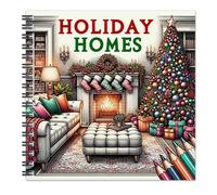 Holiday Homes Adult Coloring Book: Festive Cozy Houses for Yuletide and Winter Holidays