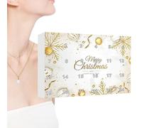 Holiday Jewelry Calendar - Christmas Countdown for Women | Alloy Electroplated Pendants with Elegant Necklaces, Daily Gift Box Design, Perfect for Daughter Girlfriend Winter Party