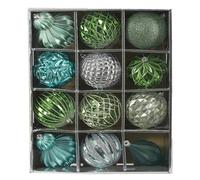 Holiday Lux Lot de 12 décorations incassables pour Sapin de Noël 100 mm avec boîte réutilisable