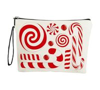 Holiday Makeup Storage Bag | Christmas Travel Makeup Bag | Zipper Cosmetic Bag Makeup Organizer | Toiletry Bags | Waterproof and Durable Material for Protects Your Items from Spills