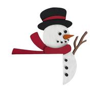 Holiday Metal Door Top Ornement Snowman/Santa/Deer/Snowflake Top Decoration for Christmas New Year Decorations Metal Christmas Snowman Design