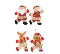 Holiday Ornament Collections Lot de 4 bonhommes de Neige Père | Décoration saisonnière polyvalente, accessoire portable pour Noël, décoration de la maison, usage quotidien