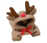 Holiday Outfit, Pet Costume, Cozy Soft Lightweight Festive Style Warm Protection Plush Comfort Fit, Pet Clothes for Holiday Party, Warm Hoodie for Small Dogs Cats