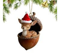 Holiday Pine Figures - Pine Cone Ornament for Festive Decorating | Acrylic 2D Cute Forest Characters with Seasonal Charm & Lightweight Hanging Features for Christmas Trees, 3.15 * 3.15inch