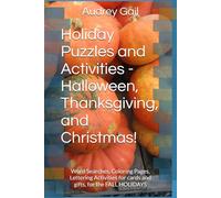 Holiday Puzzles and Activities -Halloween, Thanksgiving, and Christmas!: Word Searches, Coloring Pages, Lettering Activities for cards and gifts, for the FALL HOLIDAYS
