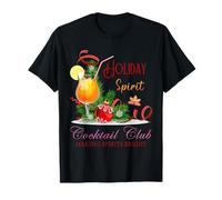 Holiday Spirit Cocktail Club Making Sprits Bright Christmas T-Shirt